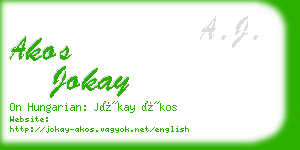 akos jokay business card